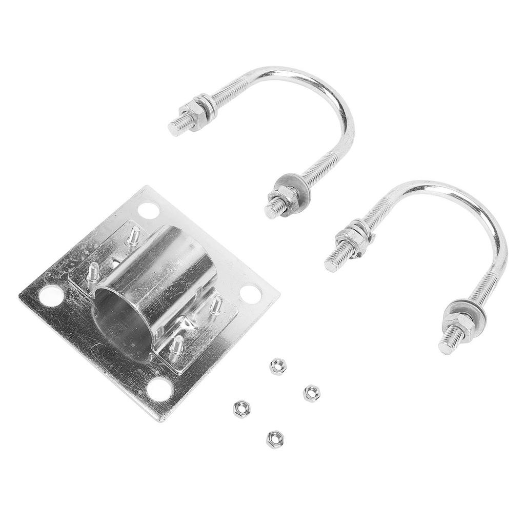Satellite Dish Pole Mount Adapter Stainless Steel TV Satellite Antennae U Bolt Clamp Kit for
