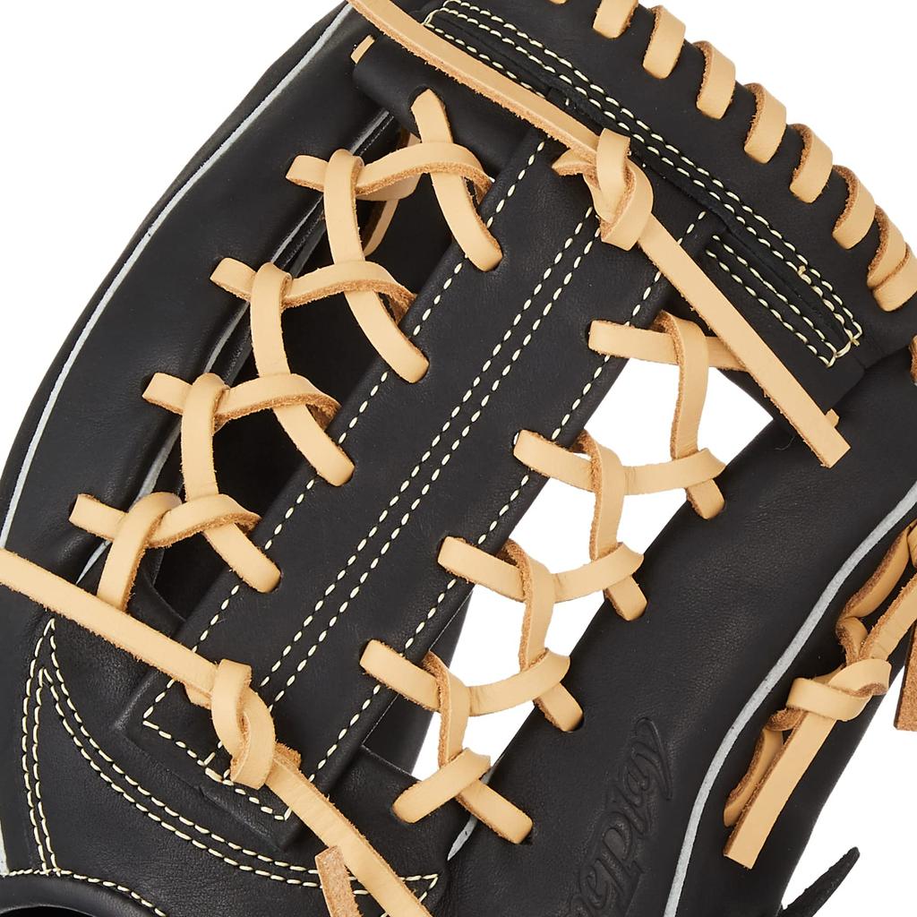 Rękawica baseballowa ZETT Soft (Rękawica) Fine Play All Round Black x Pastel Brown do rzucania prawą ręką BRGB35370Z