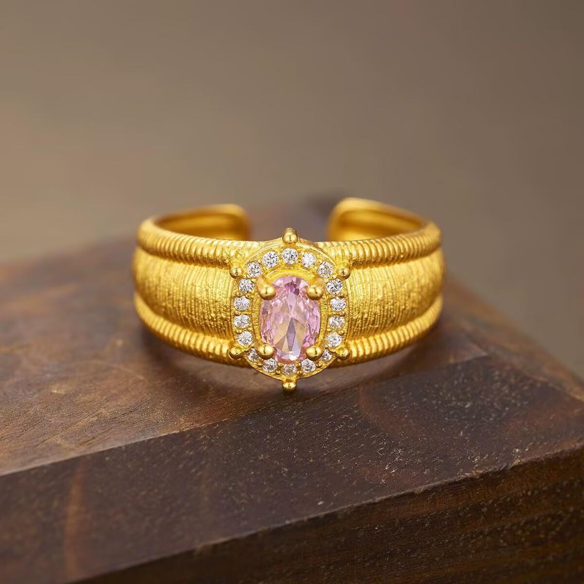 Pre-owned Elegant Zircon Women s Fashion Open Index Finger Ring