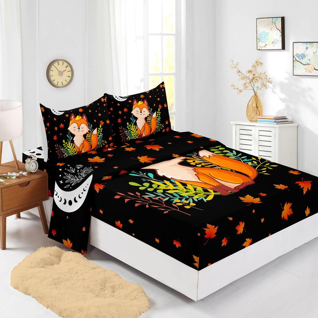 Ocean Beach Turtle Pattern Sheet Four-Piece Bedding Set Bedroom Dormitory Bedding Decoration