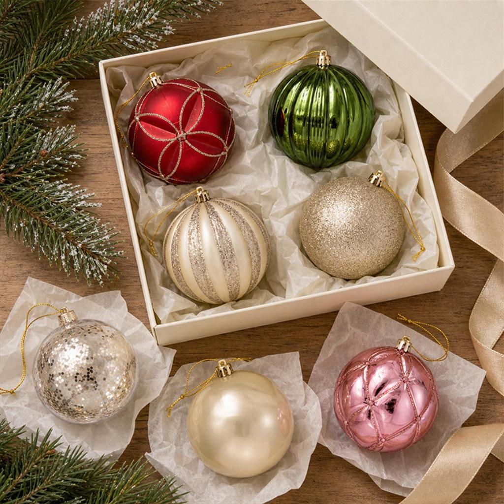 9 Pieces Christmas Ball Ornaments Sturdy for Festive Gathering