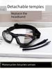 Motorrad-Winddichte Brille für Herren, Antibeschlag, Wind- und Sandabweisend, Staubdicht, Retro Harley Elektrofahrrad-Fahrbrille für Damen, Trendy