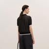 LESS 2026 Summer Lapel Short Sleeve Pullover Knit Top