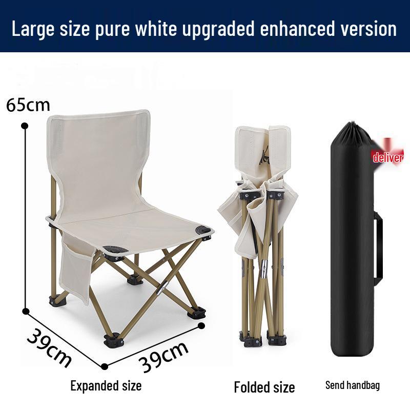 Compact Folding Outdoor Chair with Backrest for Sketching & Fishing