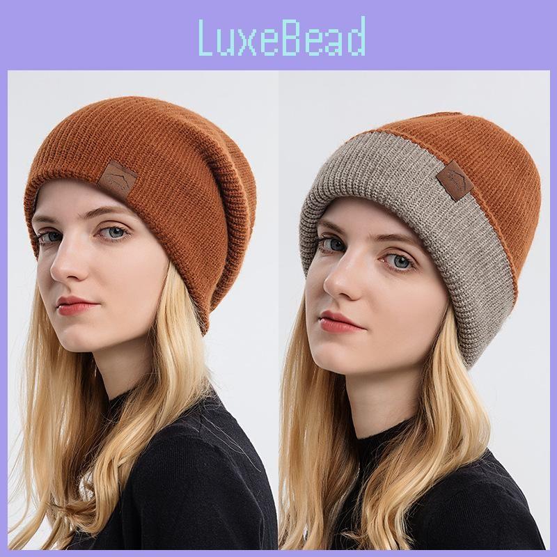 Knitted Hat Unisex With Solid Color Warm Hat Can Be Worn Both Inside And Outside
