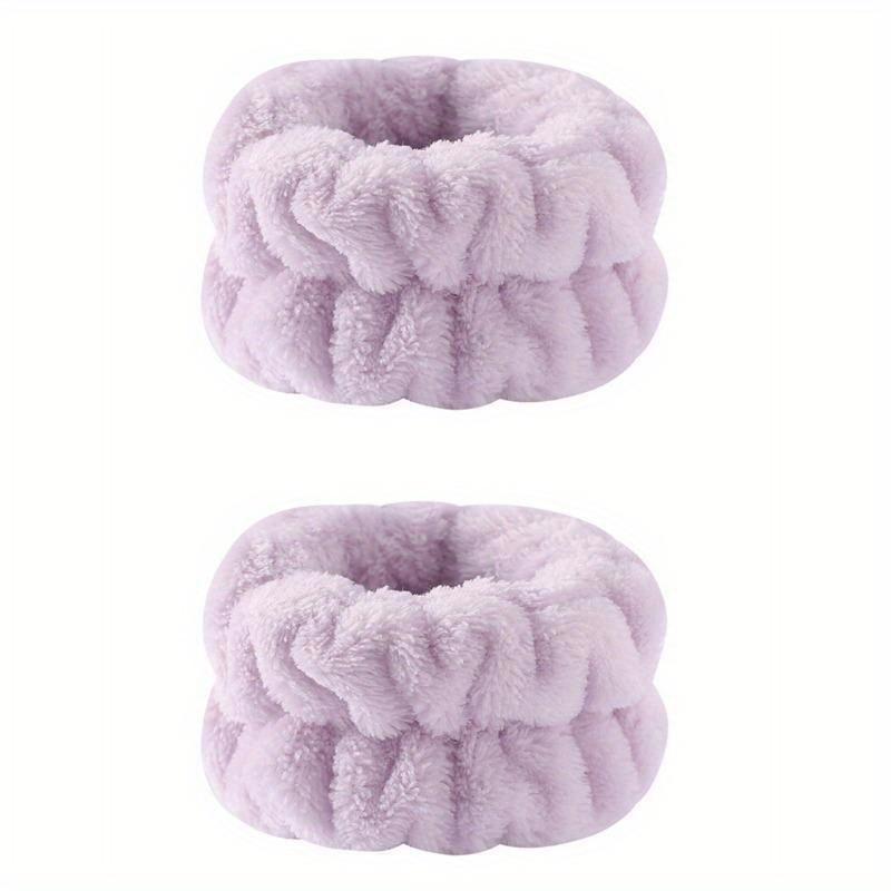 2PCS Reusable Spa Wrist Washband Soft Microfiber Towel Wristbands For Washing Face Women Girl Yoga Running Sport Wrist Sweatband