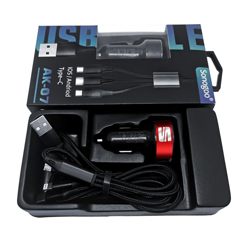 Car Charger 2 USB Ports Fast Charging Digital Display Car Accessories for SEAT Leon FR 5 6 MII Altea 5F Ibiza Toledo Cordoba Alhambra MK3