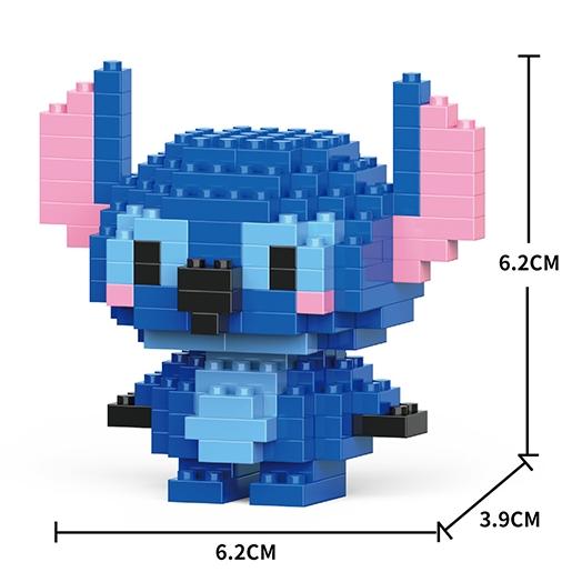Disney Anime Prinzessin Bausteine Stitch Mickey Mouse Mini Action Spielfiguren Blöcke Spielzeug Ziegel Zusammenbauen Spielzeug Kinder Geschenke