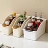 With Bottom Pulley Storage Box Plastic Desktop Organizer  Home Kitchen Office