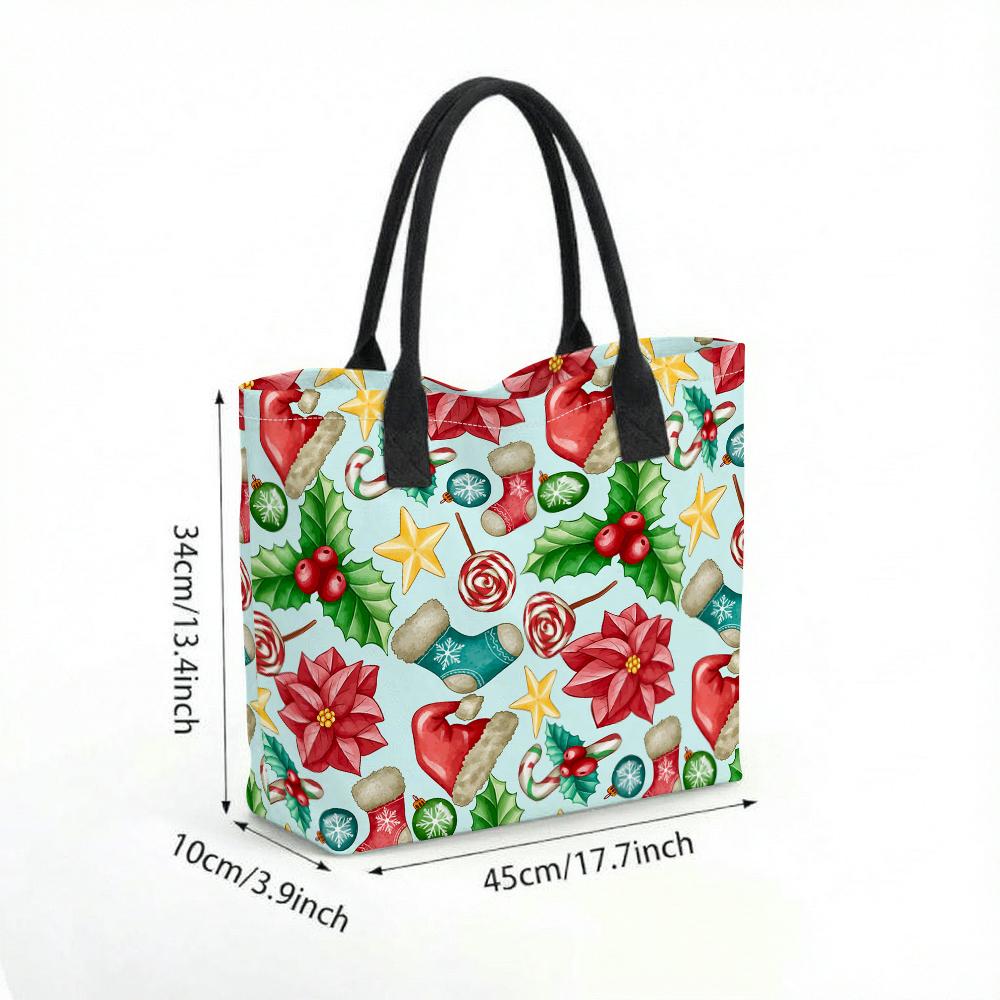  Christmas Pattern Canvas Tote Bag