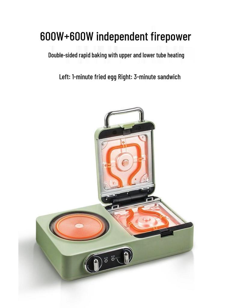 Versatile Breakfast Station: Steamer, Boiler, Fryer, Griller, Sandwich Maker & Noodle Cooker