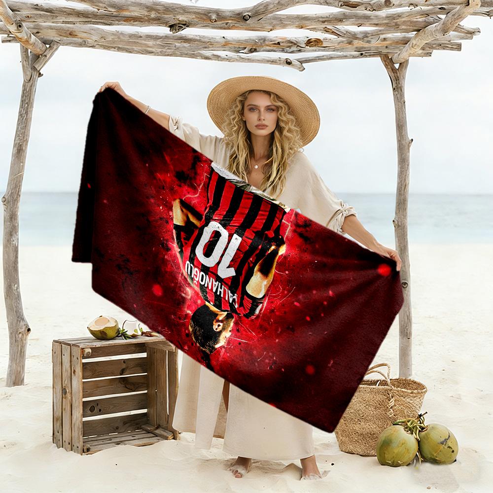 Ac Milan Celebration Moment Beach Towel Super Soft & Absorbent Comfortable Lightweight