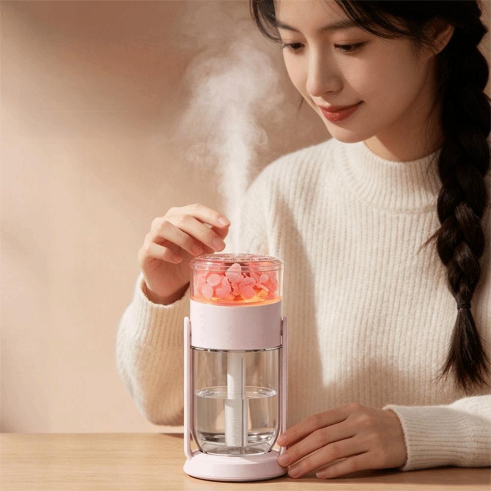 Crystal Salt Stone Shaking Head Humidifier Ambient Light USB Humidifier Room