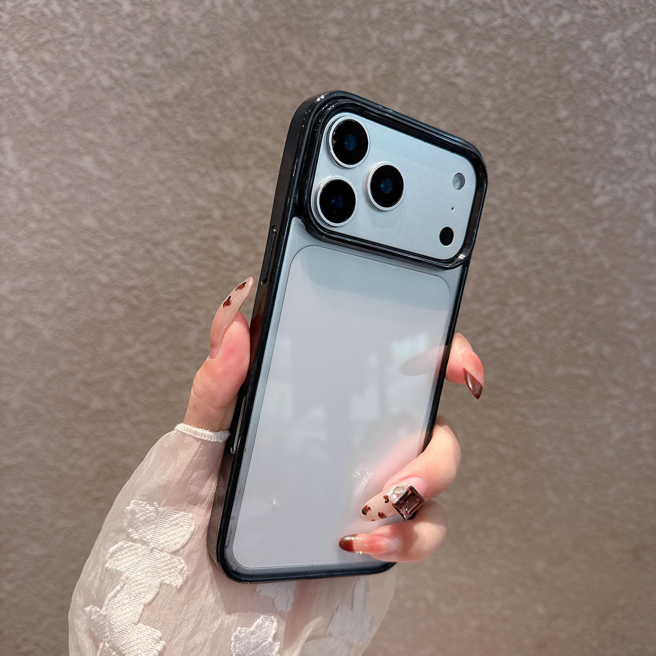

Candy Color Bumper Frame Phone Case for iPhone 17 Air 16 15 14 Plus 13 12 Pro Max 11 17Pro Transparent Shockproof Cover For iPhone 11Pro Max