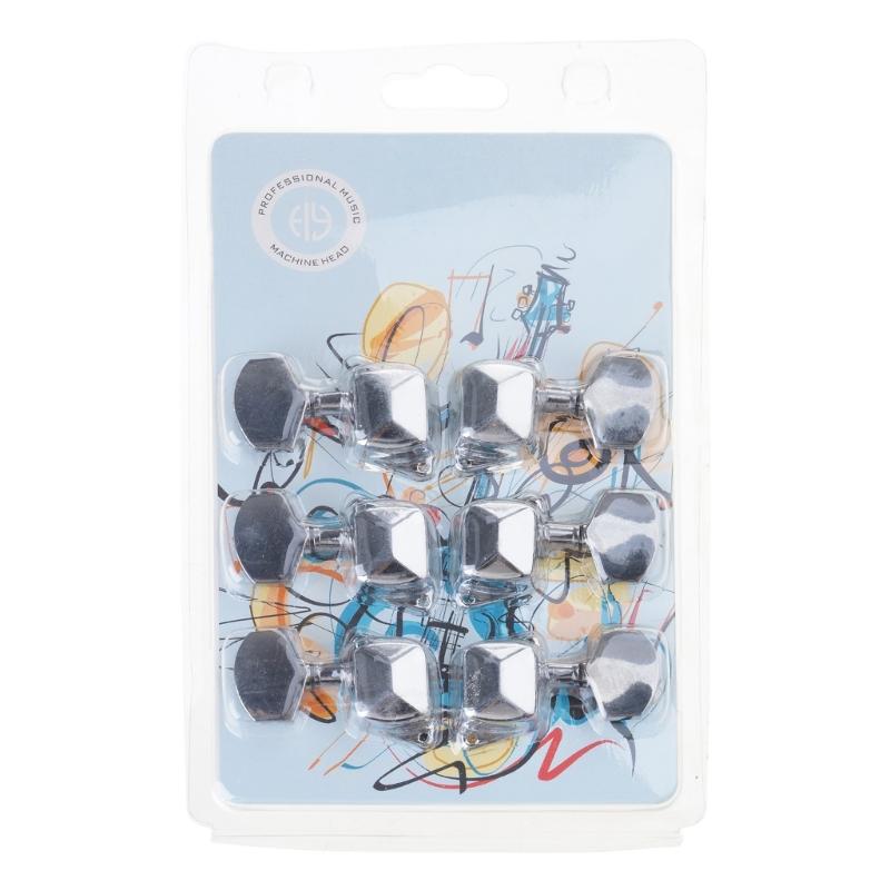 6Pcs Metal Guitar Tunings Pegs 3L3R Machine Head String Tuners Tunings Key Replacement Acoustics Guitar Tuner Enduring