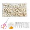 Natural Beech Wood Beads: 6-14mm Round Wooden Beads for Jewelry Making