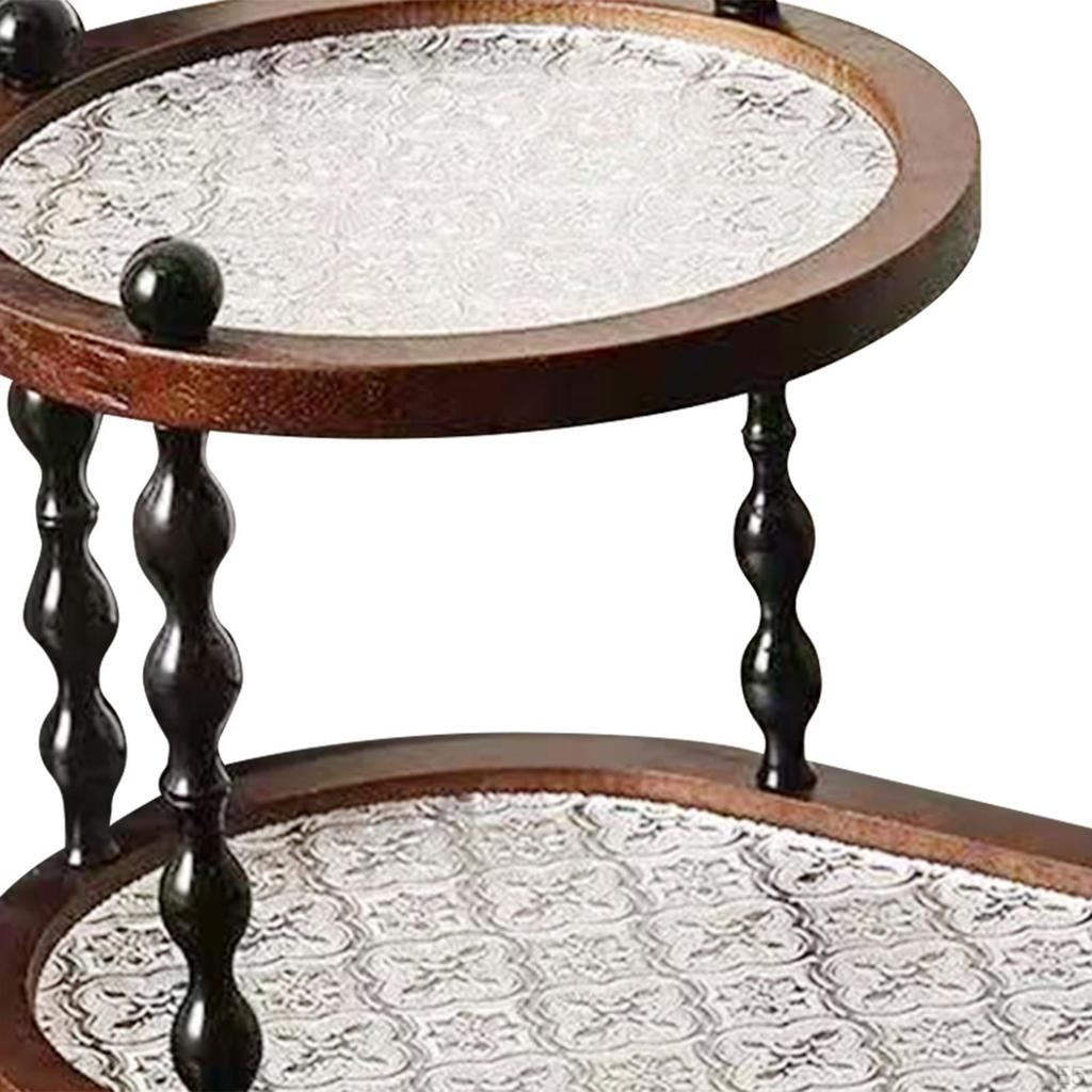 Bathroom Counter Organizer 2 Tier Retro Perfume Skincare Storage Shelf,Makeup for Desktop