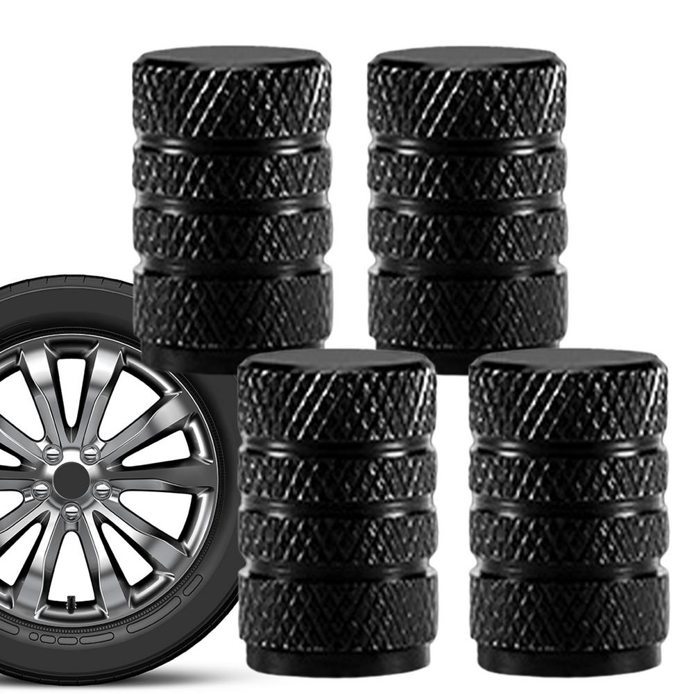 

Крышки клапанов шин 4 шт. пылезащитные крышки клапанов алюминиевый сплав пылезащитные колпачки клапанов колпачки колес пылезащитные крышки штока для чёрный