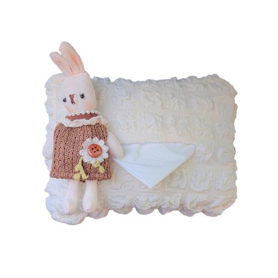 Cute Car Tissue Box Holder Soft Plush Rabbit Hanging Paper Dispenser Universal Auto Seat Back Organizer for Home Car Office