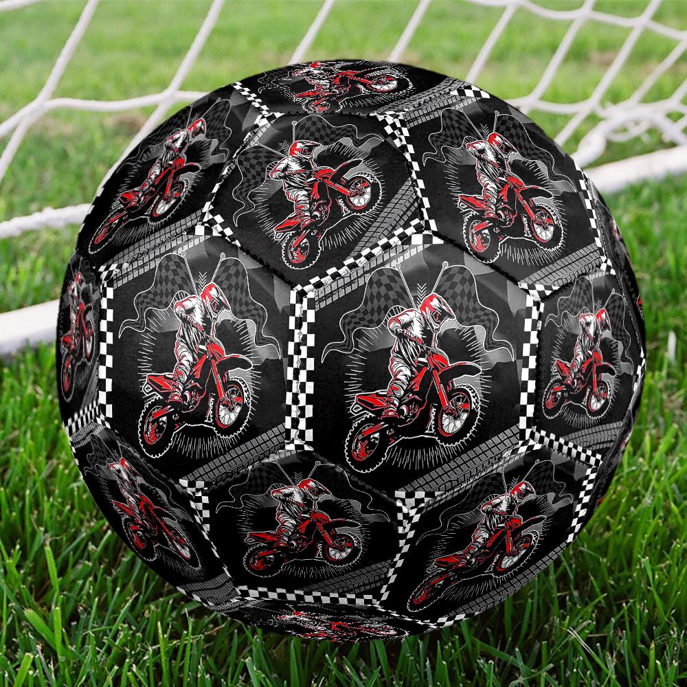 Off Road Motorcycles Theme Size 5 Soccer Ball, Suitable for Both Indoor and Outdoor Matches, a Gift Suitable for Everyone.