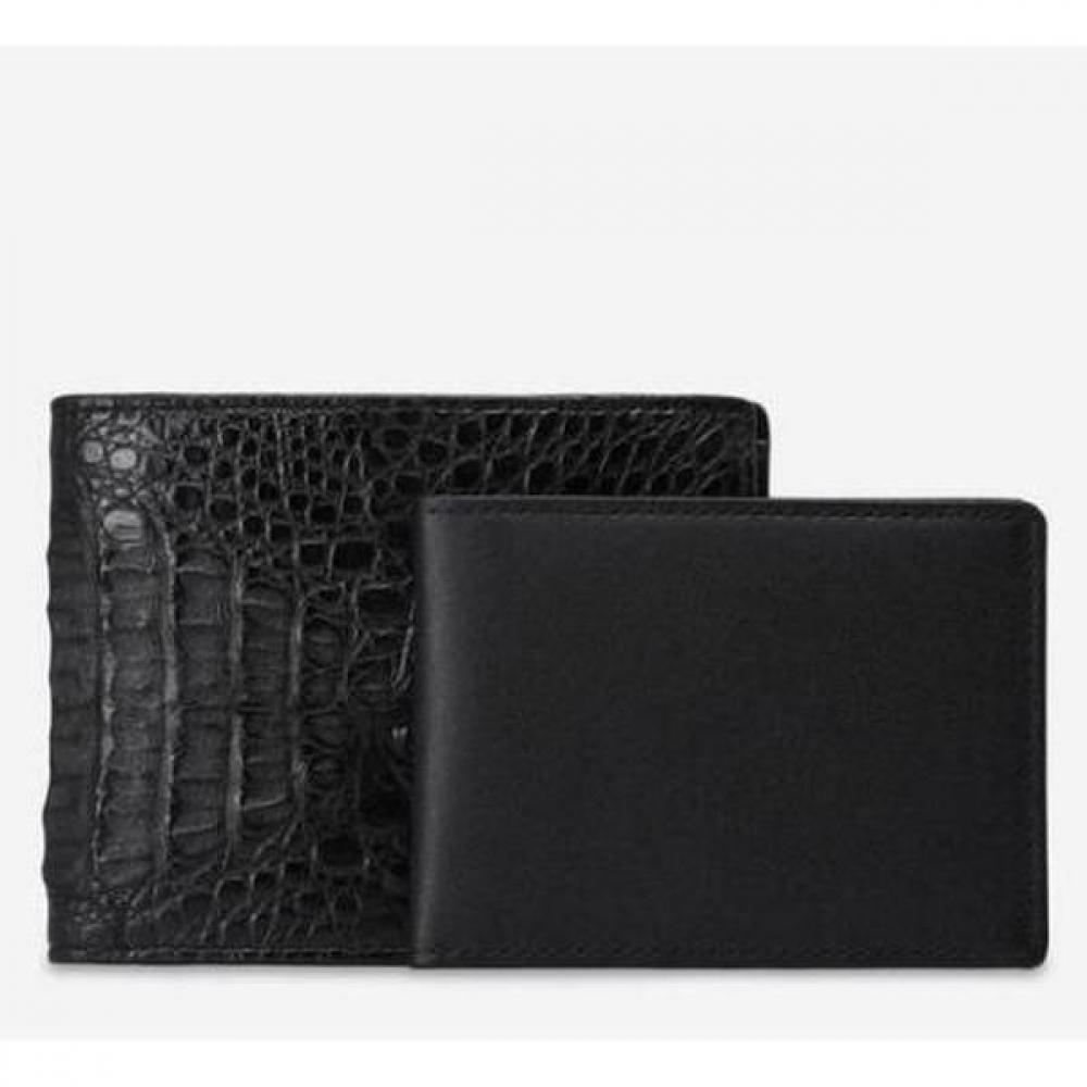 Daks Black Crocodile Leather Wallet Dbwa2f713bk