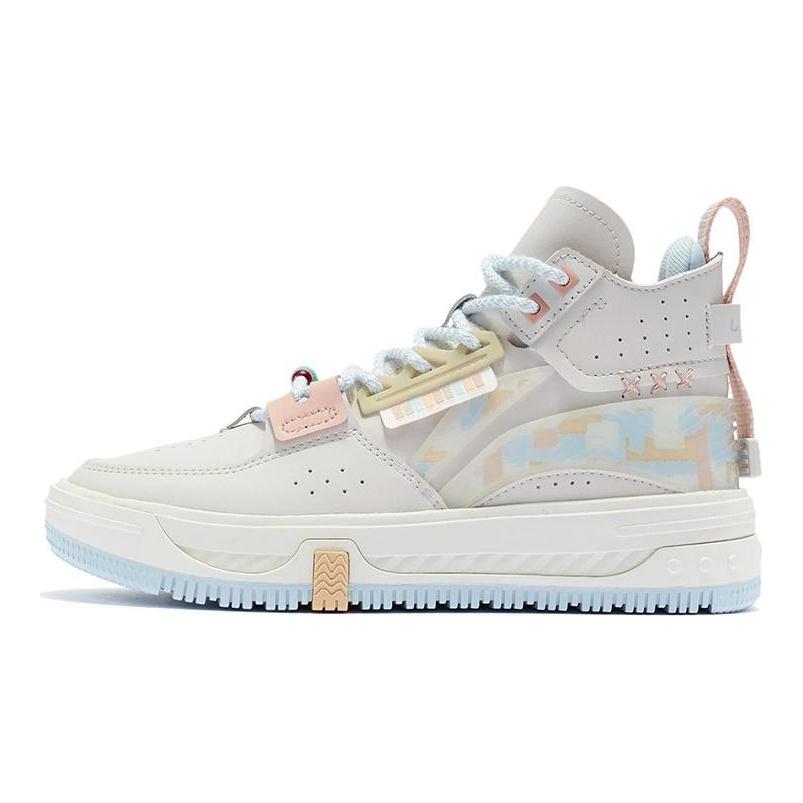 Li Ning Textile, Synthetic Leather Slip Resistant, Abrasion Resistant, Height Increasing Mid top Skateboard Shoes AGCR430-4