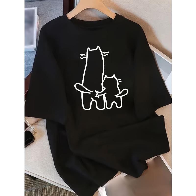 Pure T-shirt for Women Short-sleeved Niche Design and Design Print  Summer New Loose Half-sleeved Slim Top for Women