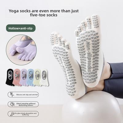 Summer Five-finger Yoga Socks, Anti-slip Indoor Sports Fitness Pilates Training Socks with Separate Toes