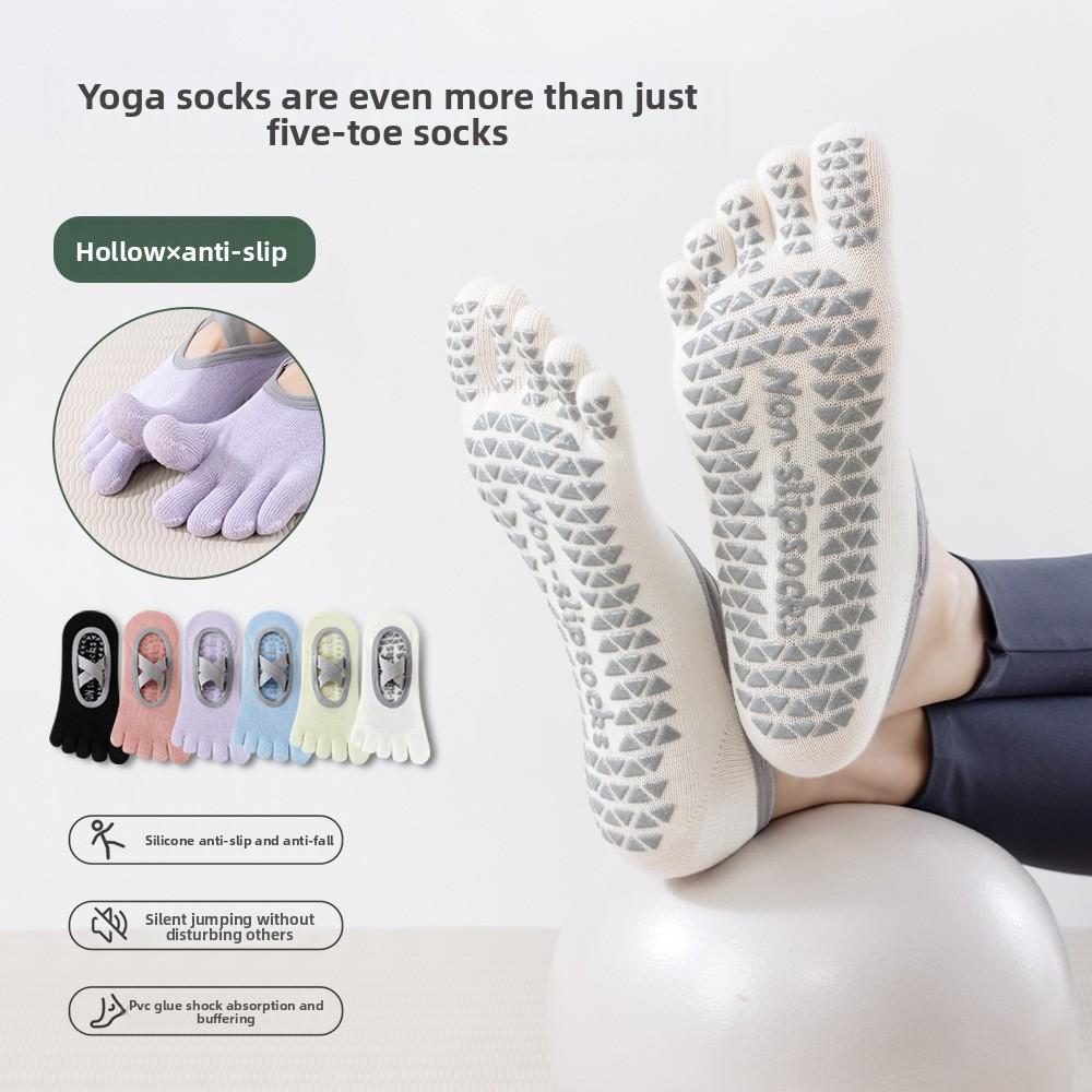 Summer Five-finger Yoga Socks, Anti-slip Indoor Sports Fitness Pilates Training Socks with Separate Toes