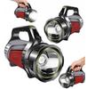 Powerful LED Rechargeable Flashlight, Searchlight with Power Bank, Tactical Camping