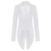 S-XL Donna Giacca Vintage Frac Revers a Punta Scollo a V Apertura Frontale Manica Lunga Giacca da Smoking Capospalla per Cocktail Cameriere Cosplay
