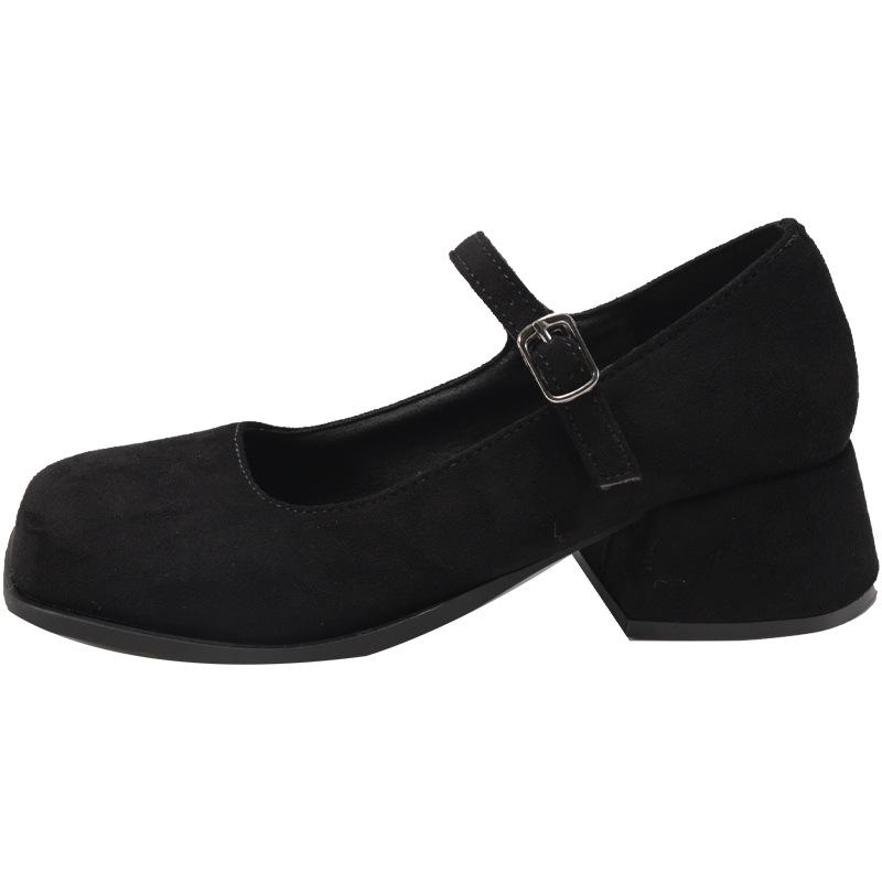 Fashion Spring Designer Leopard Print Woman Mary Jane Shoes Fashion Shallow Thick Heels Elegant Party Female Shoes Zapatos De Mujer