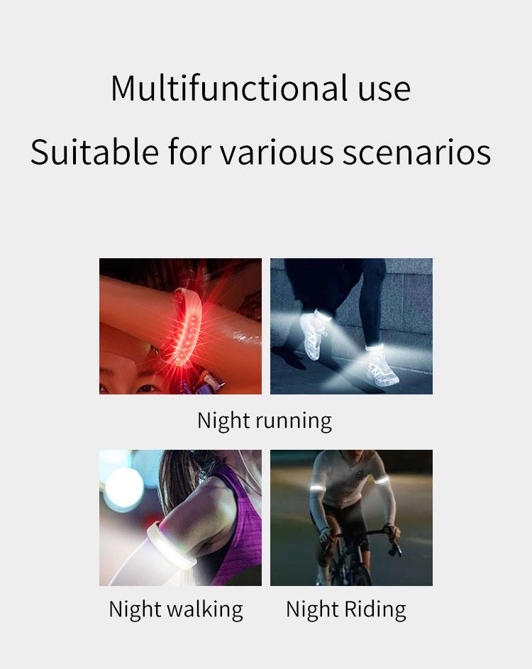 LED Mini Portable Armband Light COB Night Running Wrist Lamp 500LM Outdoor Camping Cycling Rechargeable Safety Warning Lantern
