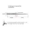 50st Hållbar 3,2 mm 4,0 mm 4,8 mm Popnitar Silver Rund Huvud Tregreppsnit Tri-fold Aluminiumlegering Nit