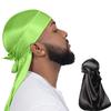Star Satin Silk Head Wrap Cap for Men Women Waves,Premium Satin Deluxe Bandana Men,Long Tail,Thin Breathable,for Hip Hop