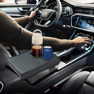 Car Armrest Storage Box Car Arm Rest Extender Storage Case With Cup Holder Car Center Console Pad Elbow Rest Pillow For Most Car