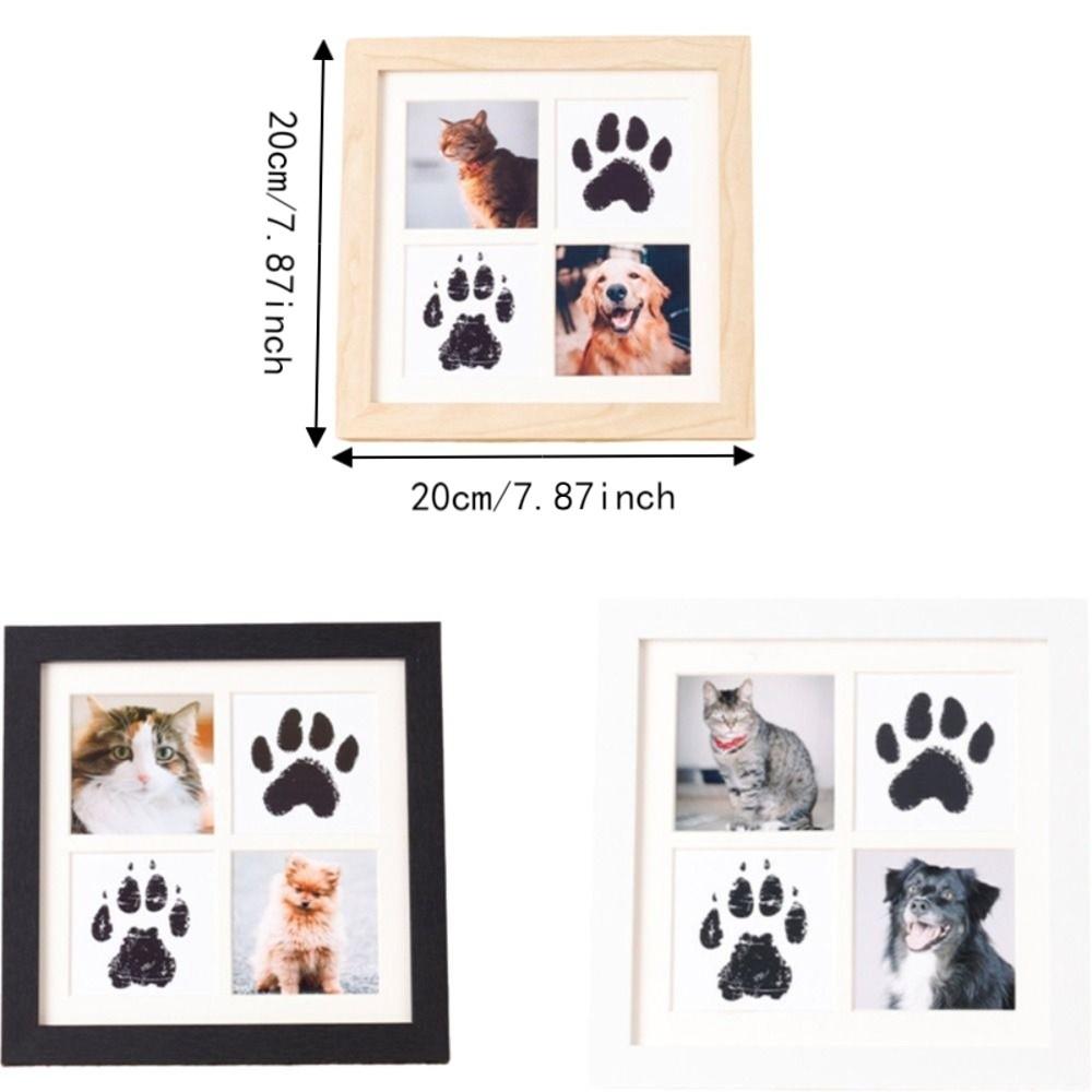 Decorative Paw Print Photo Frame Density Board Memorial Frame Remembrance Gift
