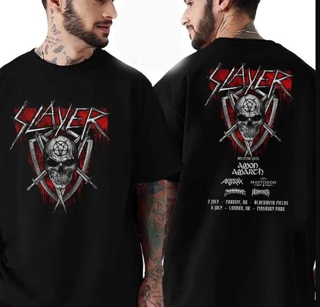 Slayer UK Tour 2025 T-Shirt Reprint Cardiff July 3 Concert Merch S-4XL Unisex T-Shirt S