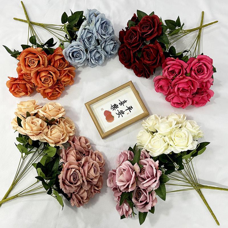 Rose Flower Artificial Wedding Hotel Restaurant Desktop Ornament Room Decoration