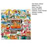 Stationery for Travel Enthusiasts 50PCS Themed Stickers, Retro European Style Waterproof PVC Vintage City Architecture Stickers Decals, Non
