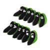 12Pcs Putter Head Covers Blade Golf Club Headcovers Neoprene Protective Jacket for Training Daily UseGreen