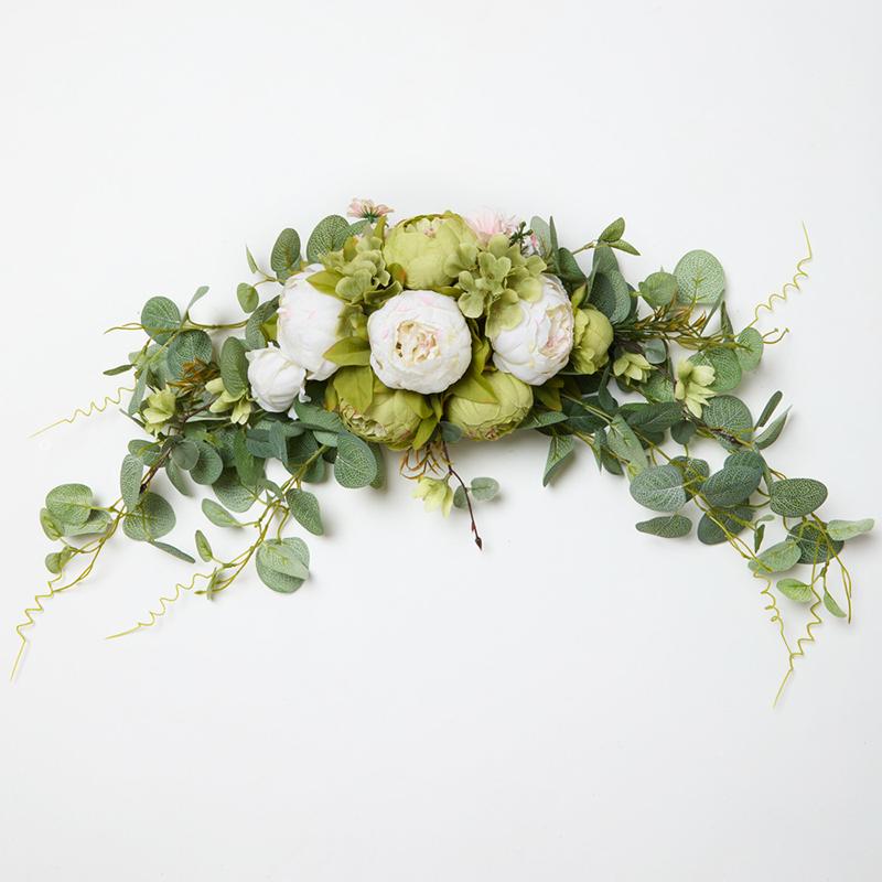 

1PC Artificial Flower Party Peony Flower Pendant Home Decoration Eucalyptus Leaf Wedding Garland Dinner Multiple Options Available