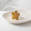 Exaggerated Metal Flower Opening Ring 5 Petals Finger Hand Ring Opening Finger Ring  Party Favors
