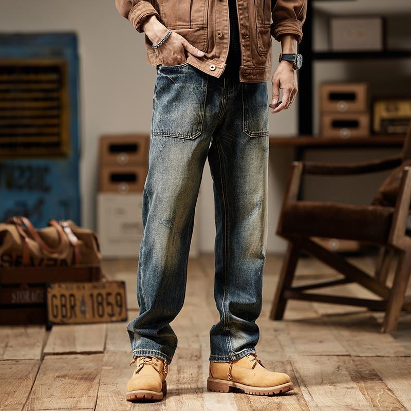 Pánské kovbojské kalhoty Zúžené Pánské džíny Kalhoty Cargo Móda Volné Y2k Vintage Vysoce kvalitní džíny