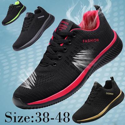 New Fashion Men's Plus Size Shoes Fly-knit Sneakers Running Shoes 38-48