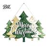 Multi Layered Tree Wall Art Christmas Wooden Sign Hanging Ornament, Multi-Layer Wood Plaque Rustic Holiday Decor with Rope, Merry Festive Door