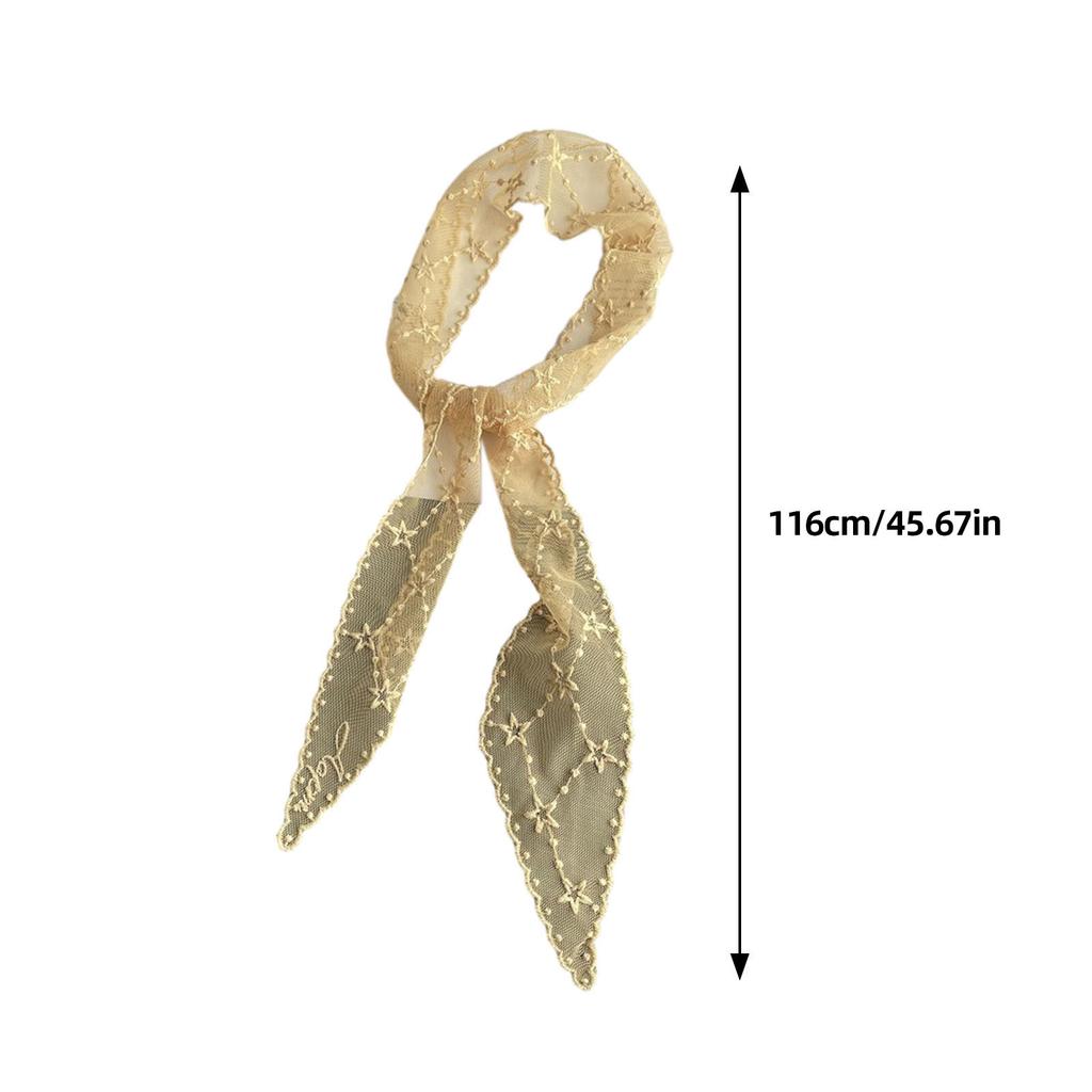 Hollowed Lace Scarf Headband for Lady Hair Scarf Bandanas Headpiece Turban Hairband Women Photo Headscarf Head Accessory