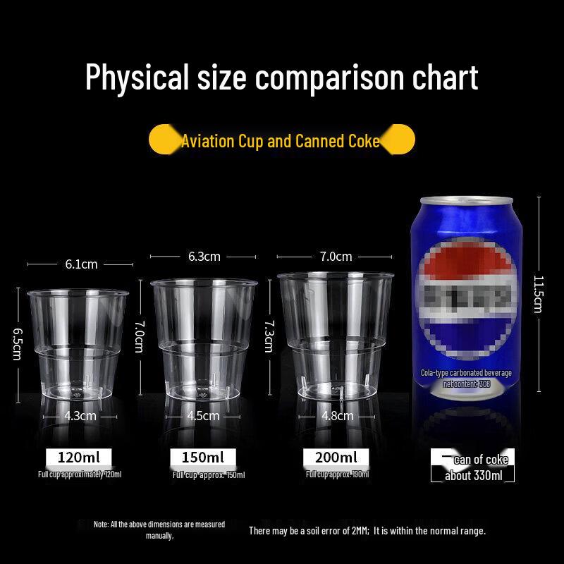 Premium Disposable Thickened Transparent Aviation Drinkware