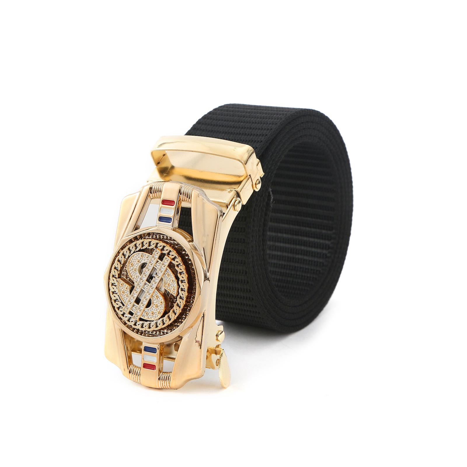 

Мужской модный ремень с вращающейся автоматической пряжкой - стильный деловой аксессуар чёрный