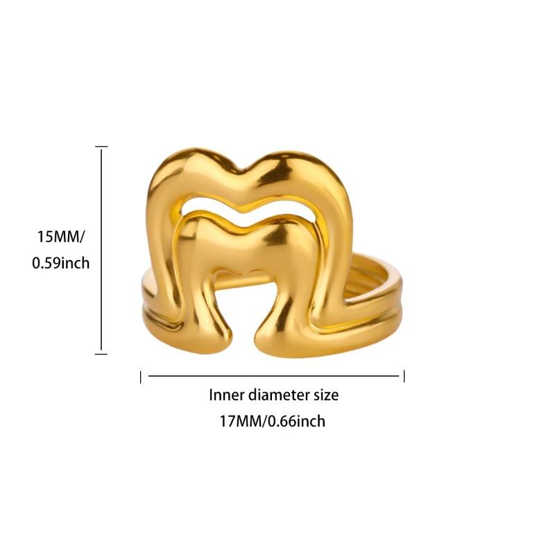 Love ring Titanium steel does not fade jewelry Light luxury high-end stainless steel jewelry Women